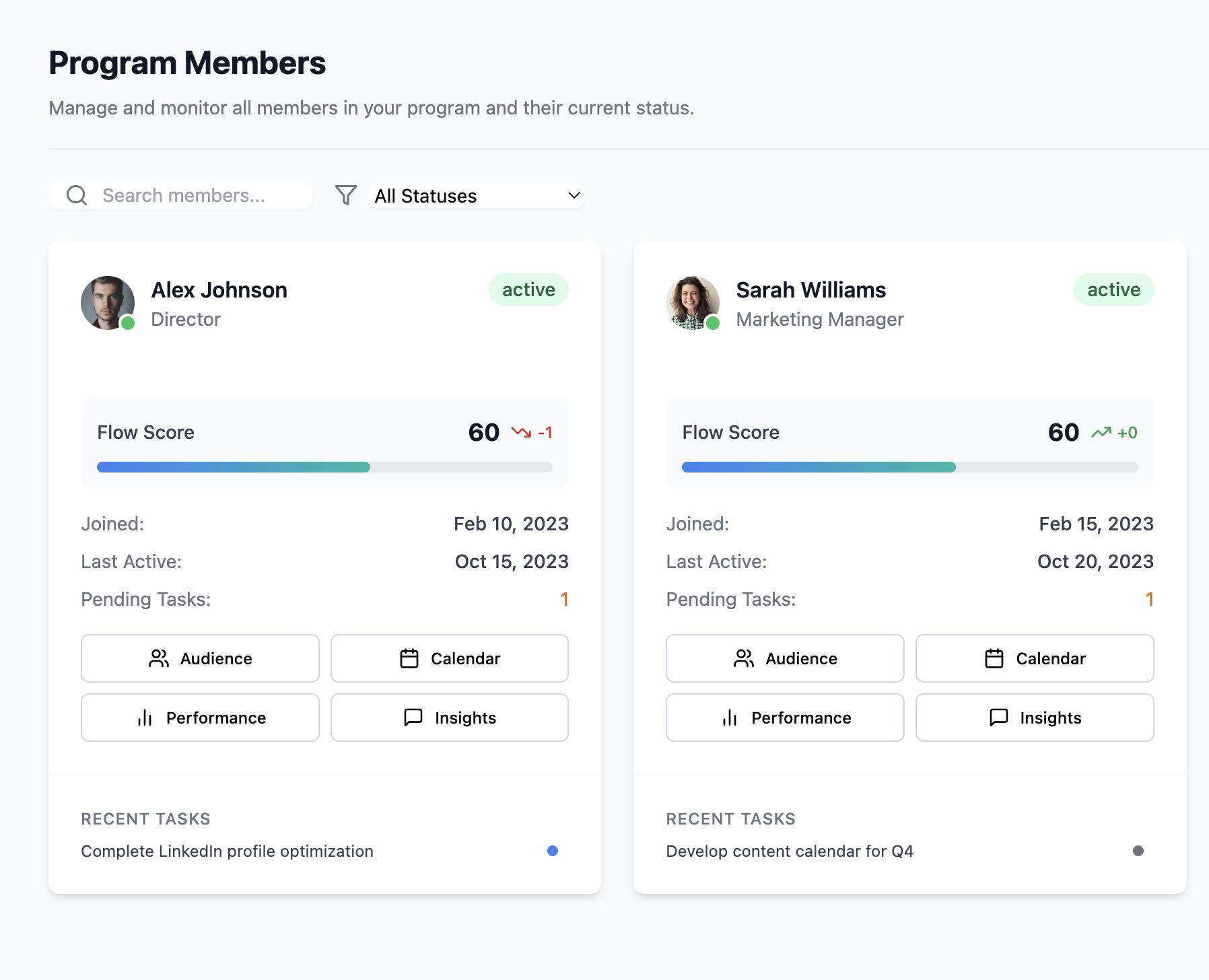 The Flow State Hub - Managing a team Managing your team is easy in The Hub